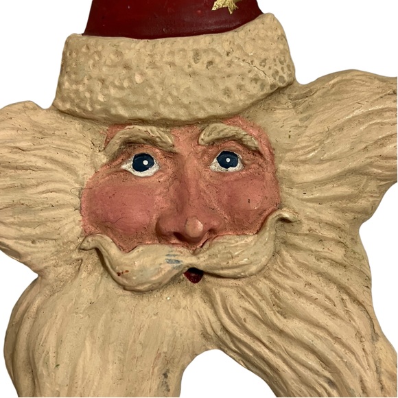 Kurt S. Adler Folk Art Santa Star Christmas Ornament - Picture 3 of 6